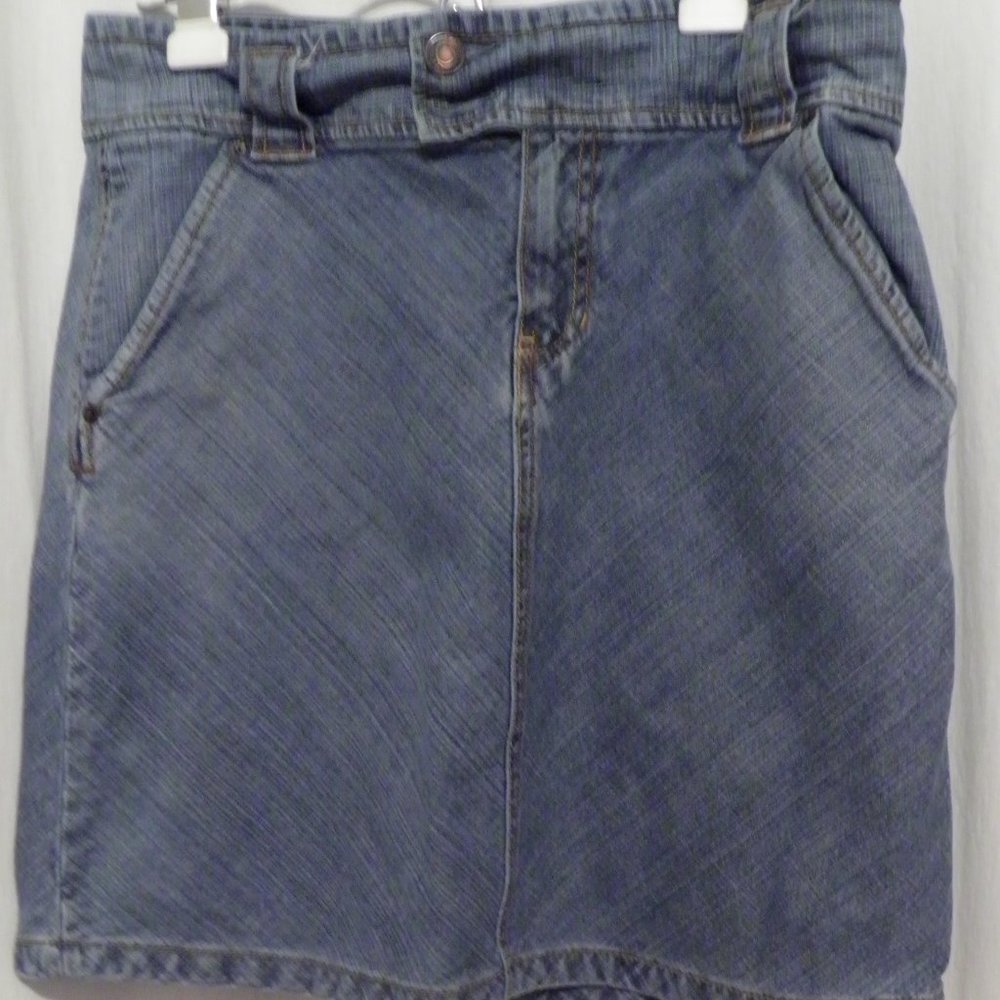 GAP STRETCH DENIM BLUE JEAN SKIRT SIZE 10